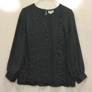 Ava & Viv Black and Gold Star Top